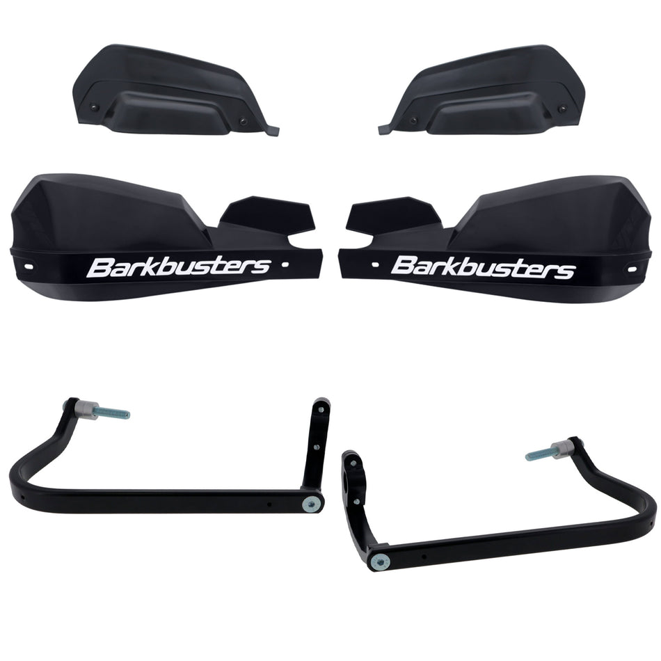 CUBRE PUÑOS ALUMINIO BMW F 750 GS - F 850 GS - F 850 GSA - R 1250 GS - R 1250 GSA - NEGRO/BLANCO (INCLUYE PLASTICOS VPS) - BARKBUSTERS